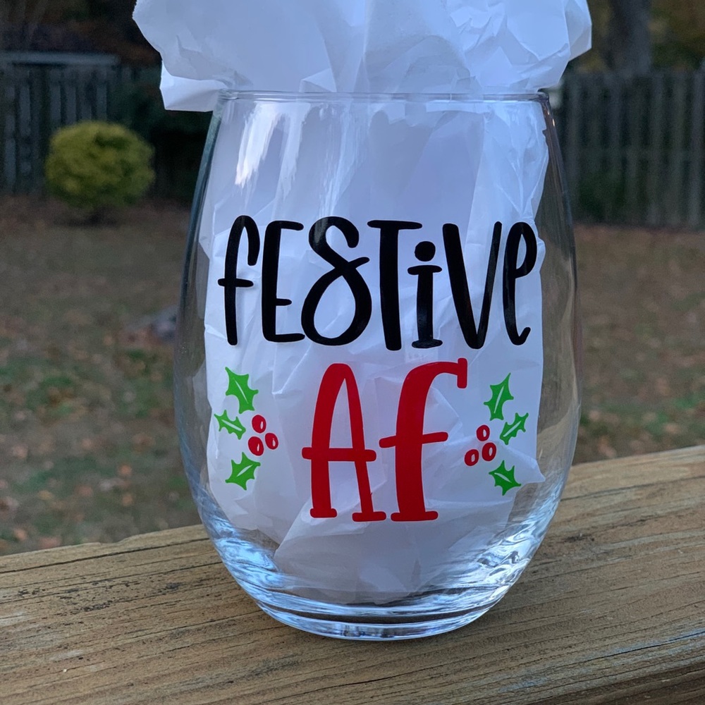 Festive AF Wine Glass 20 oz